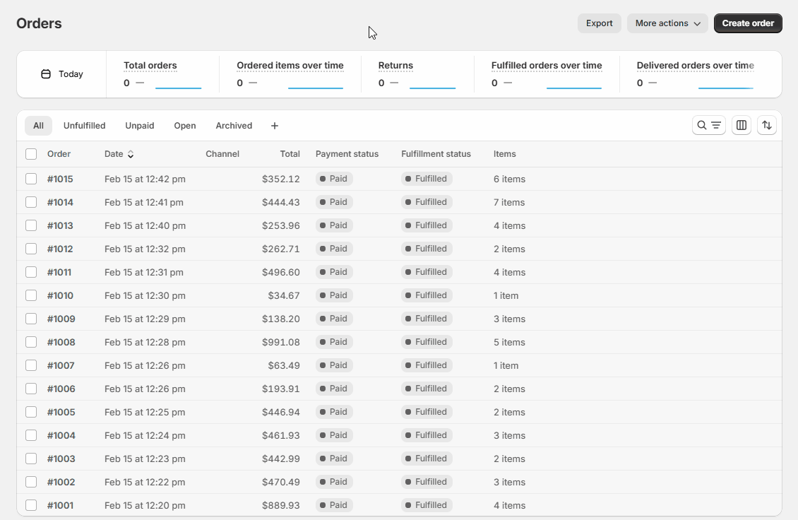 Reprocess selected orders in Exporteo animated